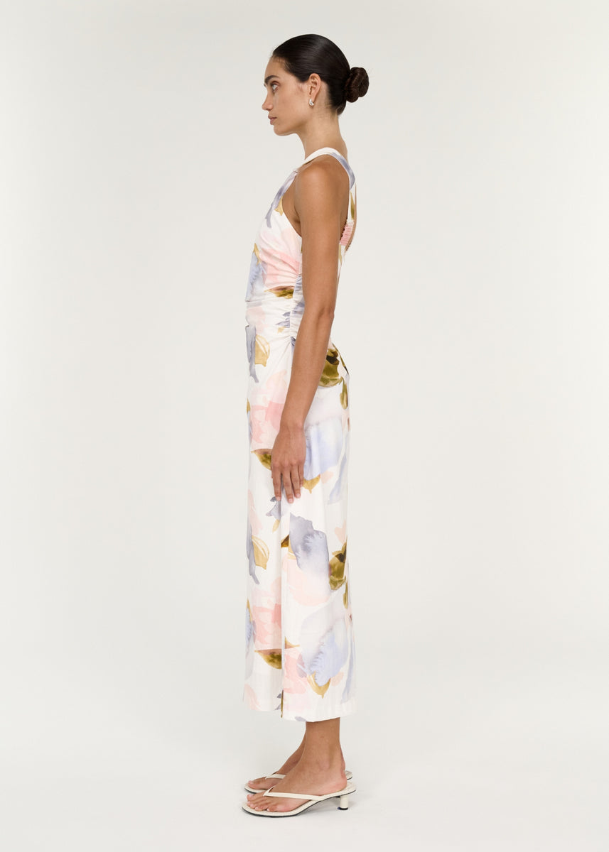 VALEA HALTER MIDI DRESS