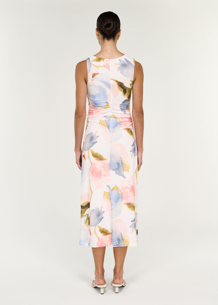 VALEA MESH MIDI DRESS