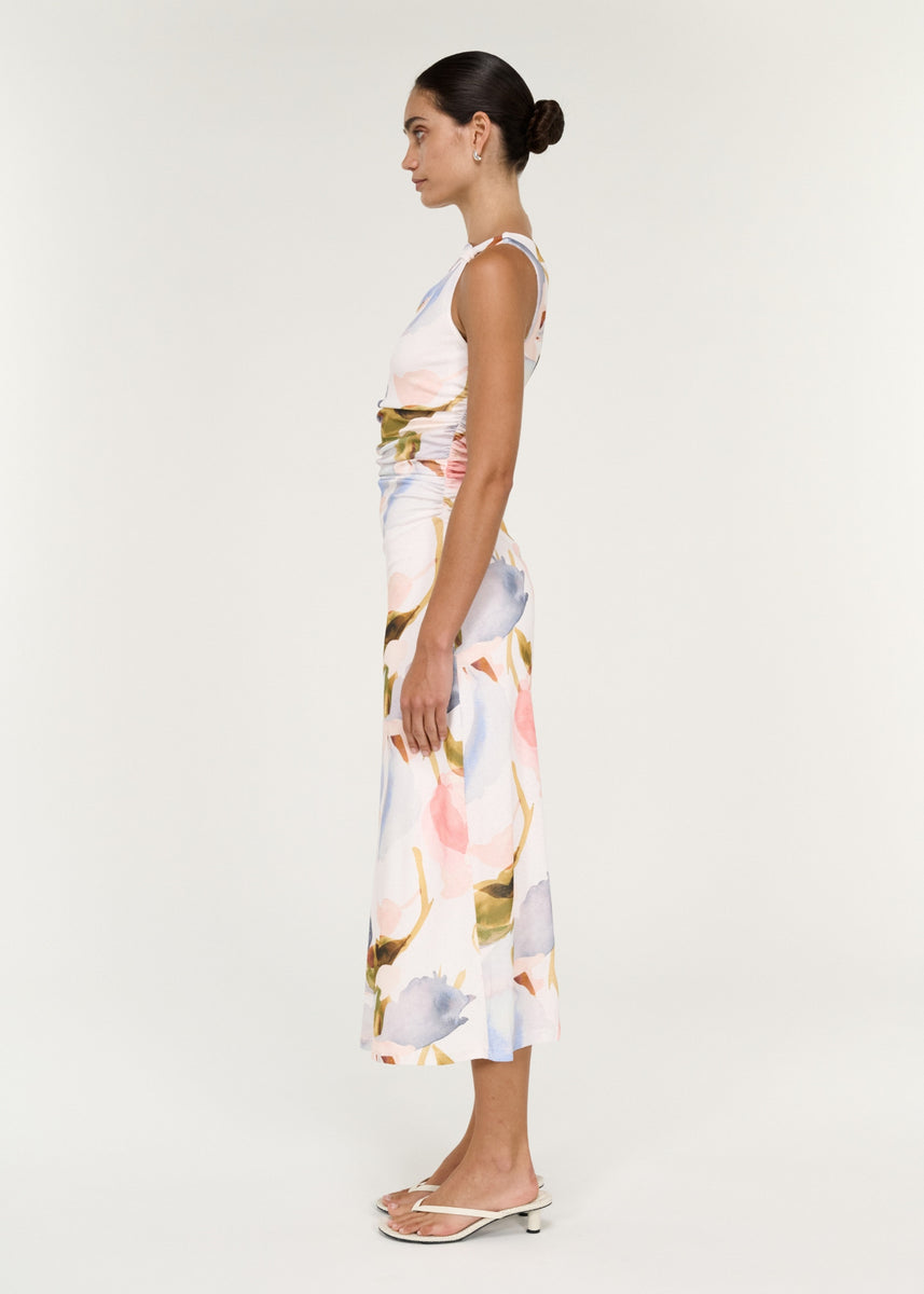 VALEA MESH MIDI DRESS