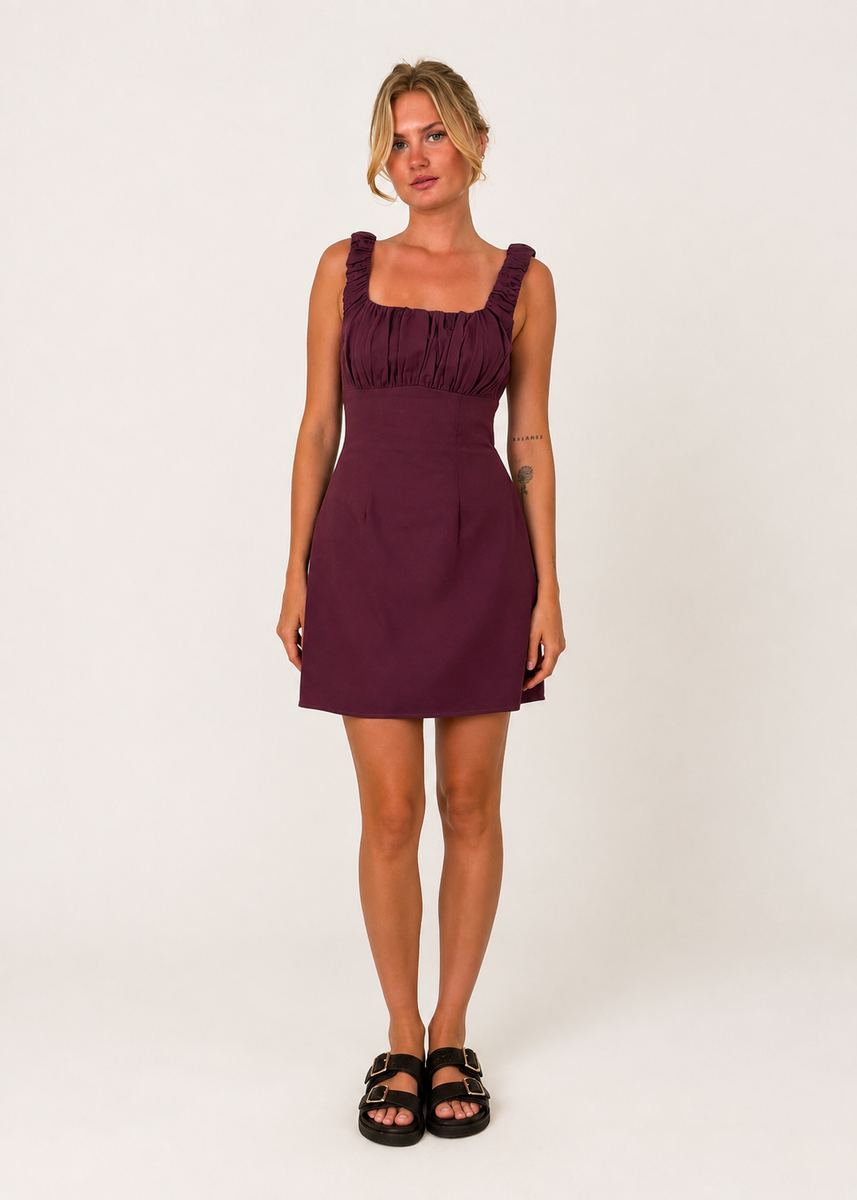 ADELE DRESS - BERRY