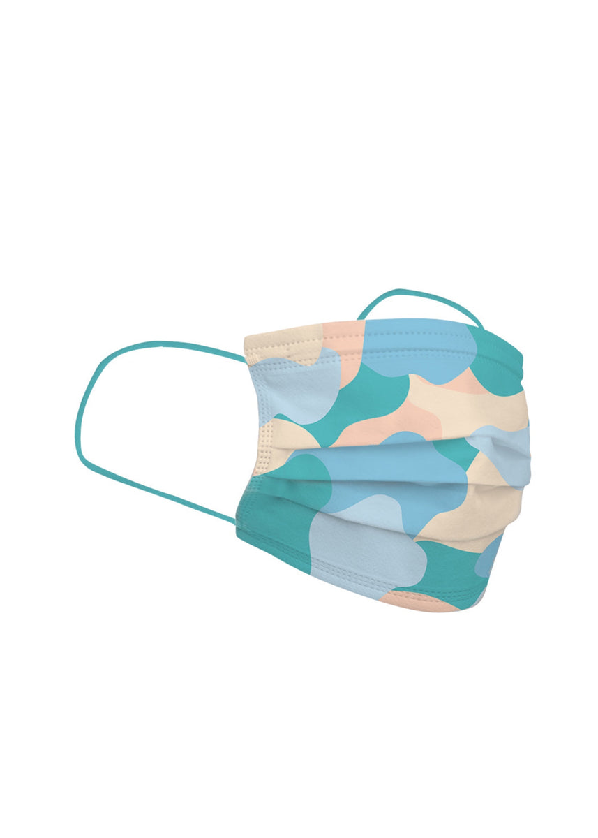 DISPOSABLE FACE MASKS 5 PACK -  BEACH FRONT PRINT by Shield Up