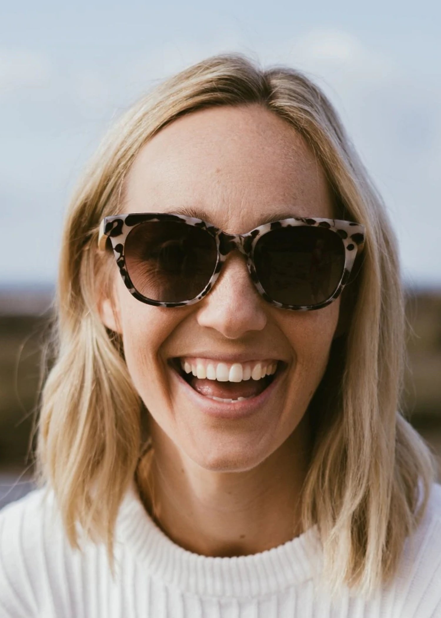 LILA GRACE POLARISED SUNGLASSES IVORY TORTOISE — Court Spark