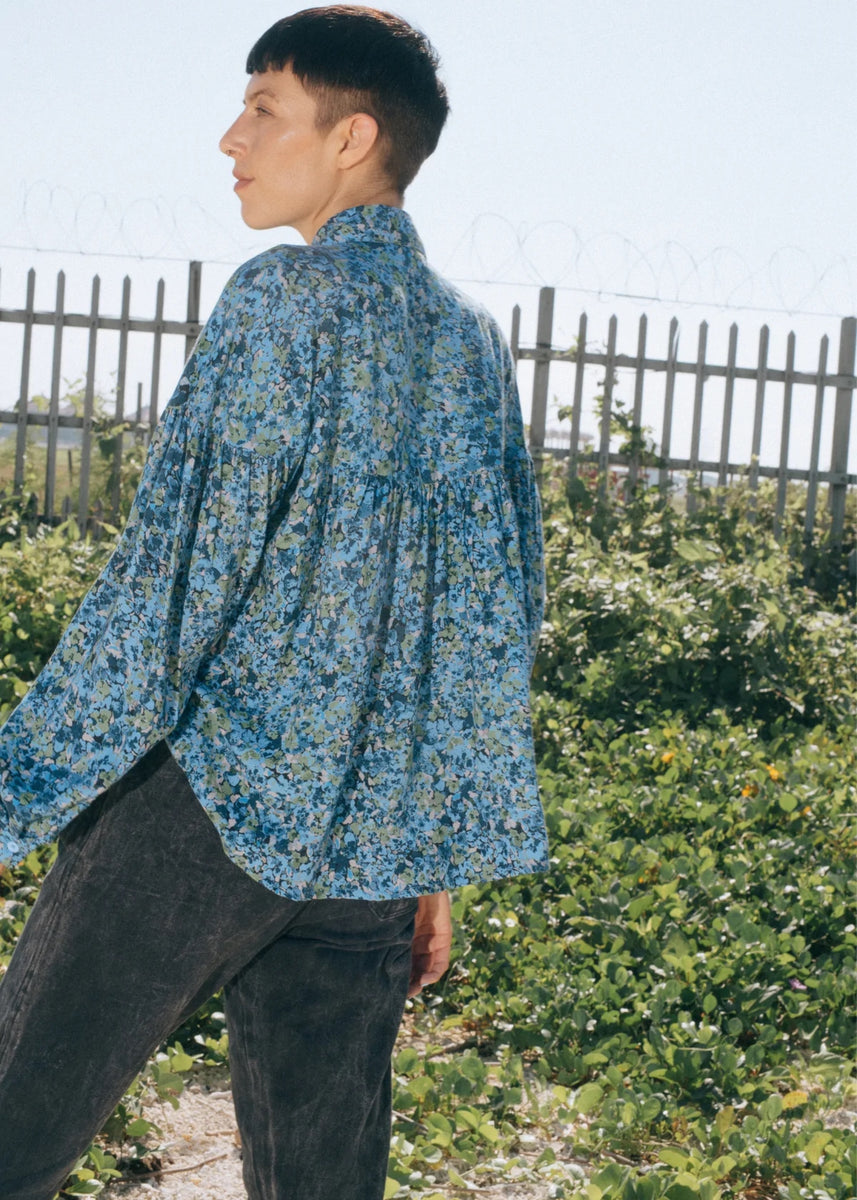 THE PIRATE SHIRT - BLUE FLORAL By State of Georgia