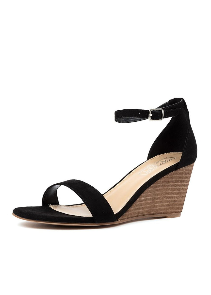 HAZEL WEDGES - BLACK by Therapy Shoes